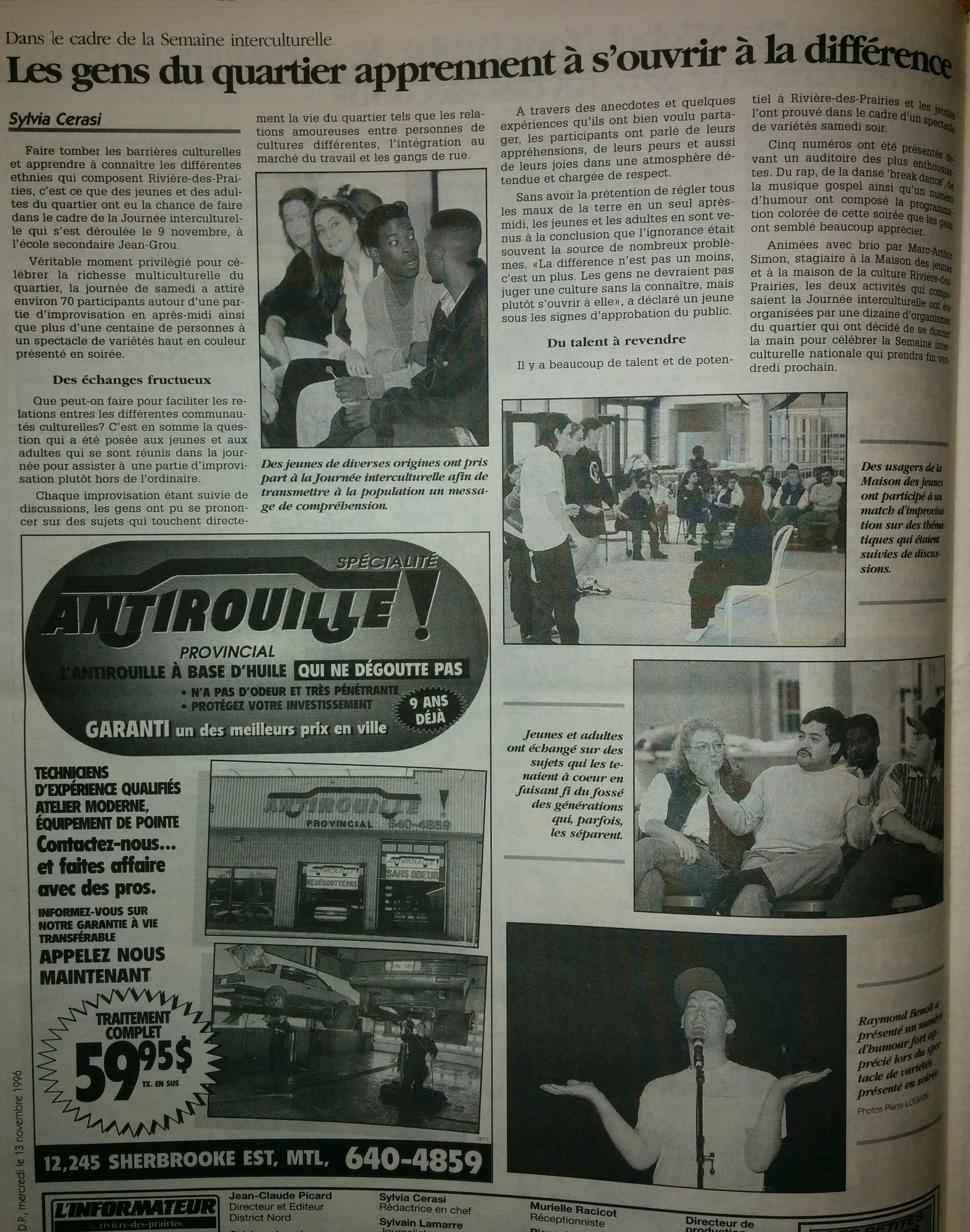 Promo discussion sur art RAP et culture RDP 1995&1996